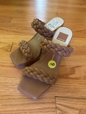 Dolce Vita Women's Braided Slide Sandals in Brown Size 9